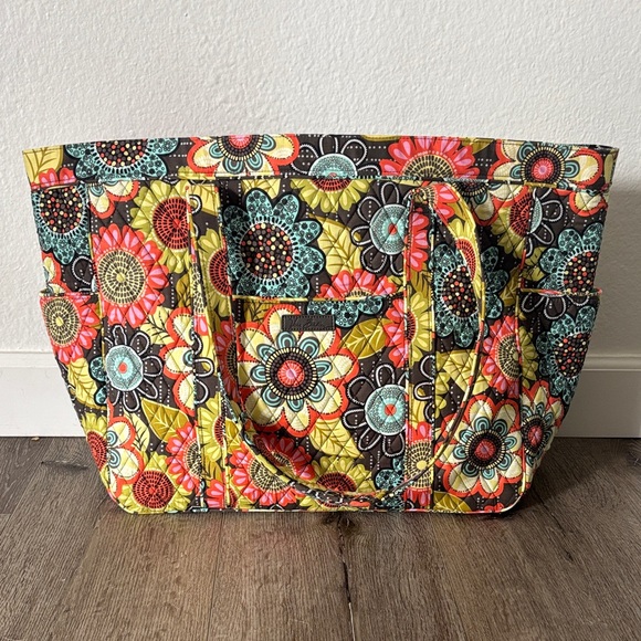 Vera Bradley Get Carried Away Tote - “Flower Shower” design - NWT - Picture 2 of 9